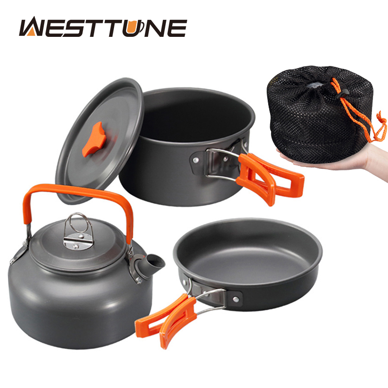 Camping Cooking Cup - WESTTUNE Camping Cookware Kit Aluminum Outdoor