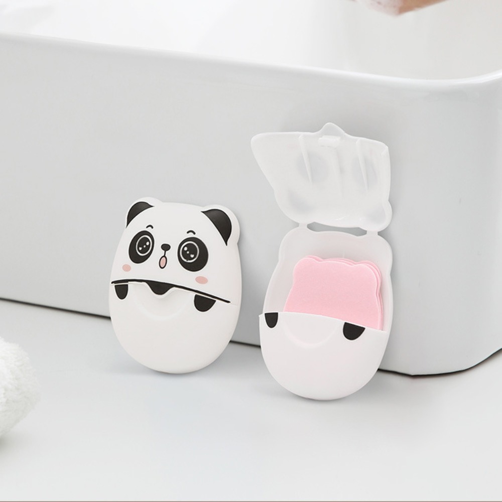 Biodegradable Soap Camp - 50pcs/box Panda Soap Flakes Fragrant Portable