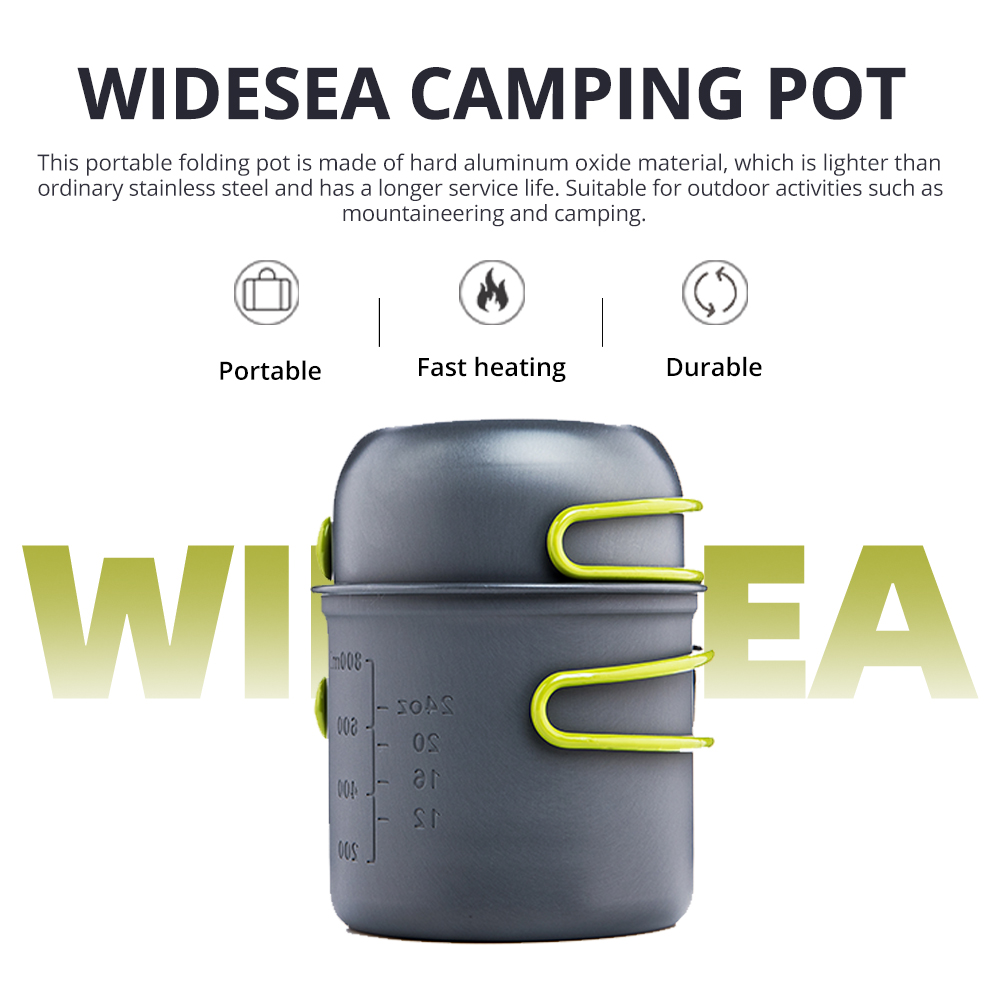 Camping Cooking Set 2 Person - Widesea Ultralight Camping Cookware Set 1-2