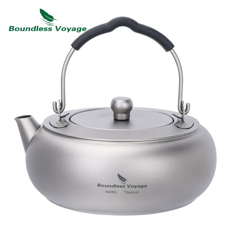 Camping Cooking Set 2 Person - Boundless Voyage Camping Kettle Titanium Tea
