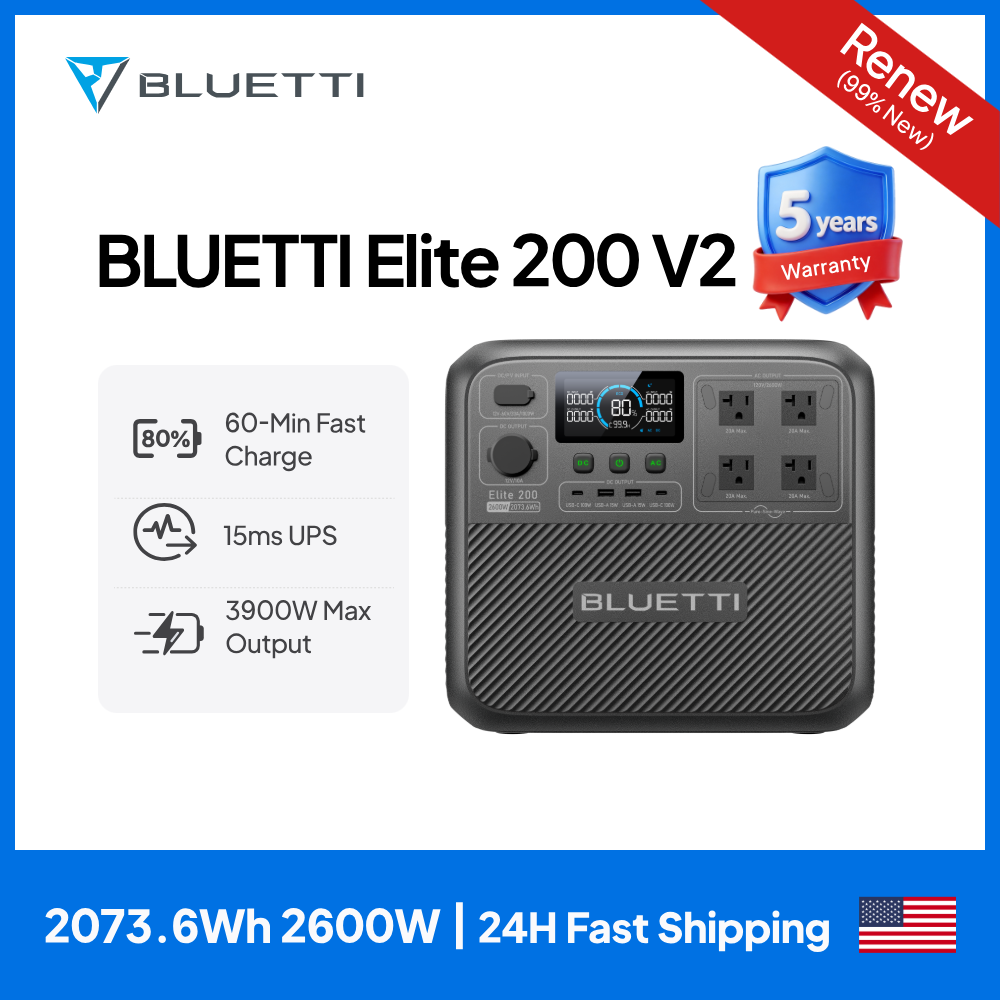 Solar Oven Camp - 【Renew】BLUETTI Elite 200 V2 Portable Power