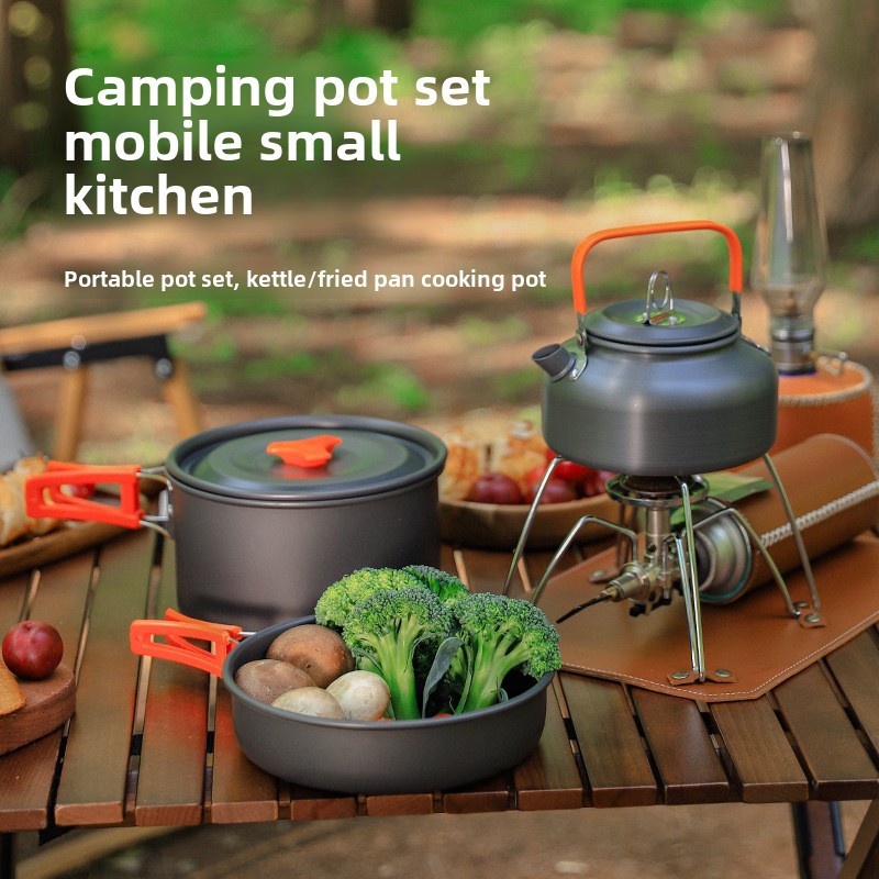 Camping Cooking Set 2 Person - Outdoor Camping Cookware Set for 2-3