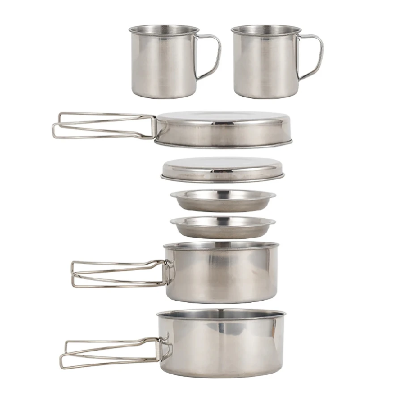 8pcs/Set Camping Cookware Mess - Camping Cooking Cup recension och pris