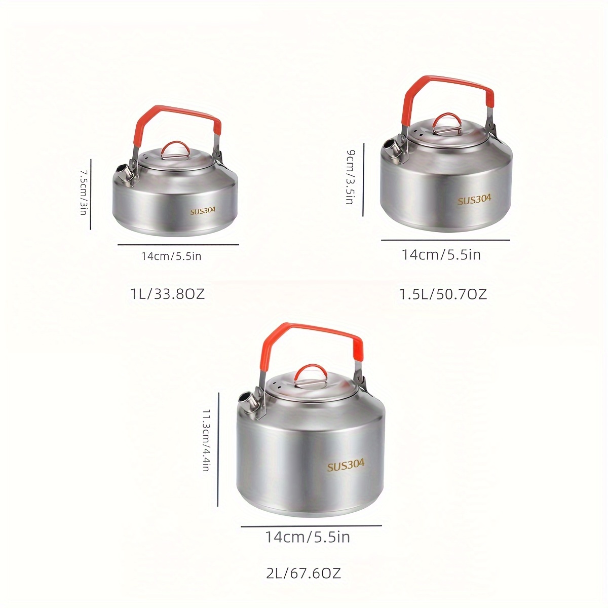 304Stainless Steel Capsules fo - Camping Cooking Set 2 Person recension och pris
