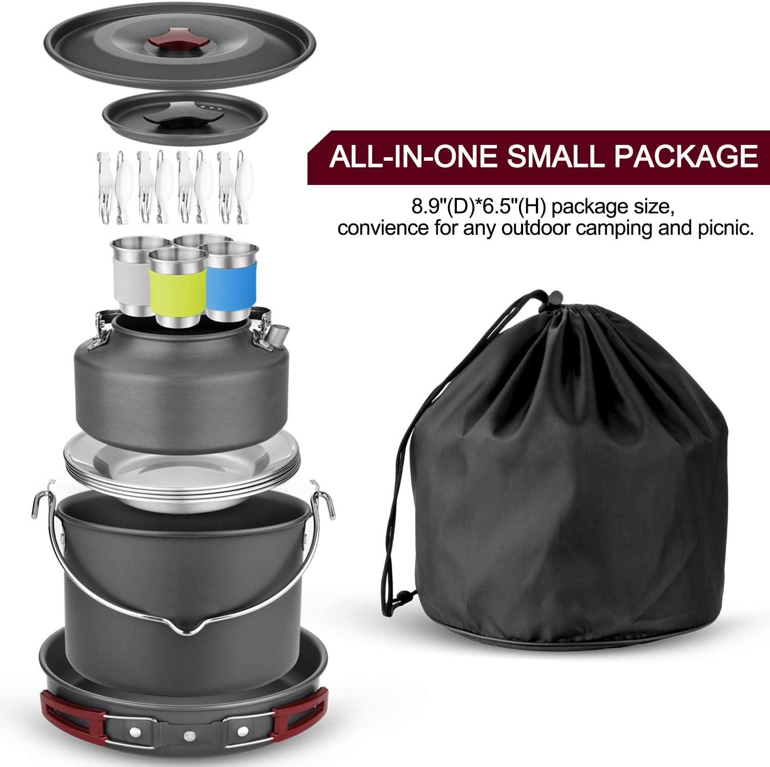 4-5 person aluminum outdoor ca - Camping Cooking One Pot recension och pris