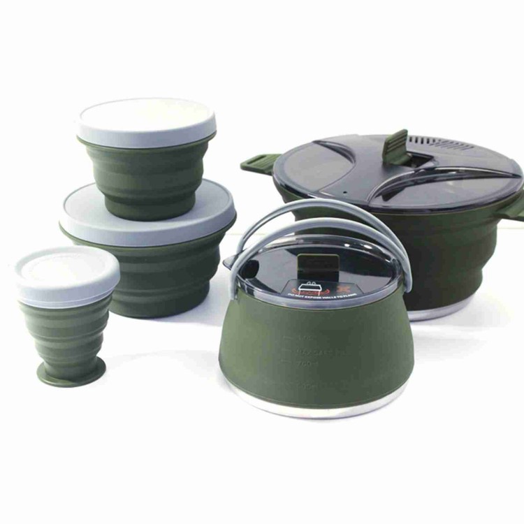 Folding Pot Set Portable Compa - Camping Cooking Set Compact recension och pris