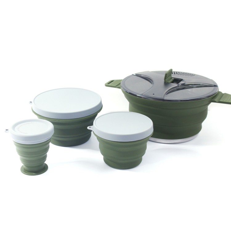 Folding Pot Set Portable Compa - Camping Cooking Set Compact recension och pris