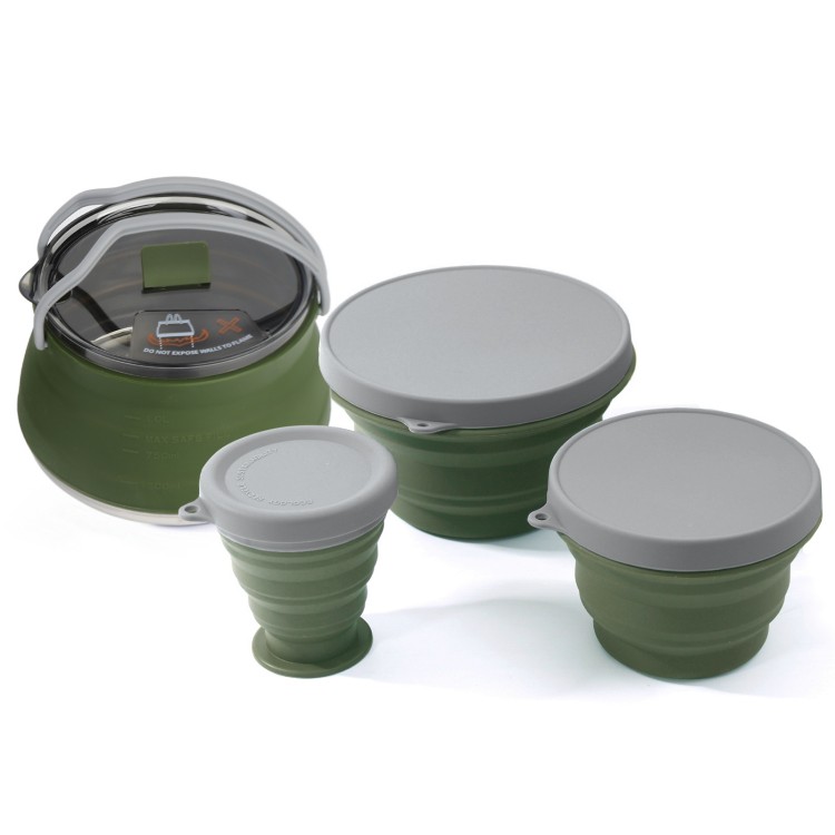 Folding Pot Set Portable Compa - Camping Cooking Set Compact recension och pris