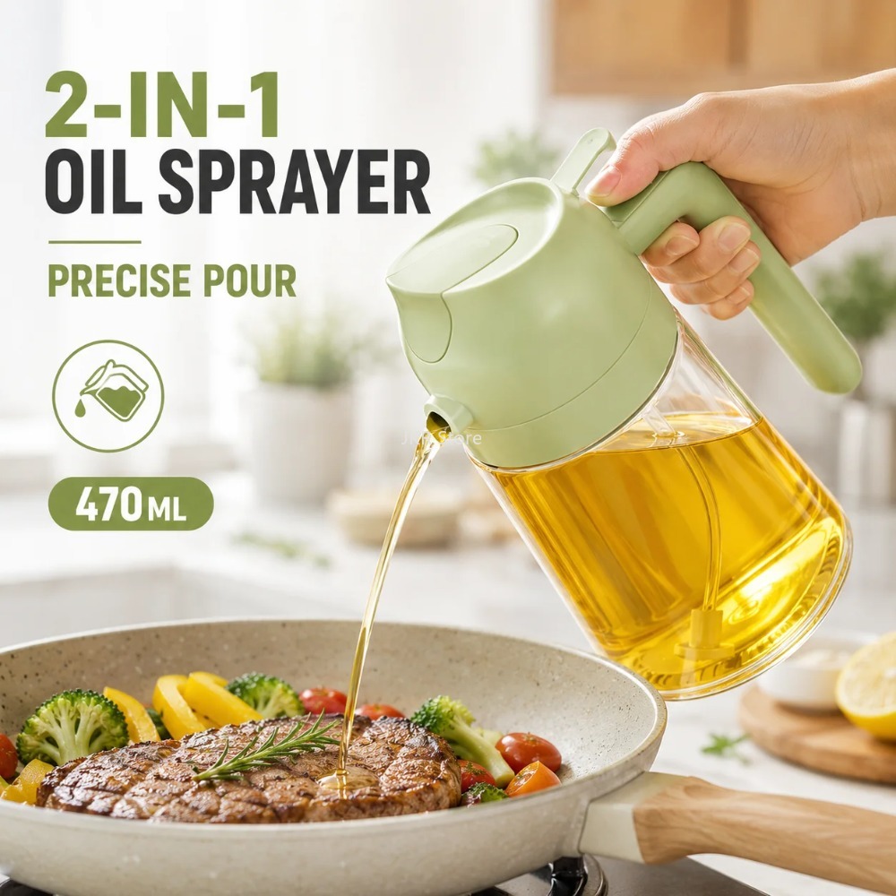 2 in 1 Olive Oil Sprayer Dispe - Camping Cooking Bbq recension och pris