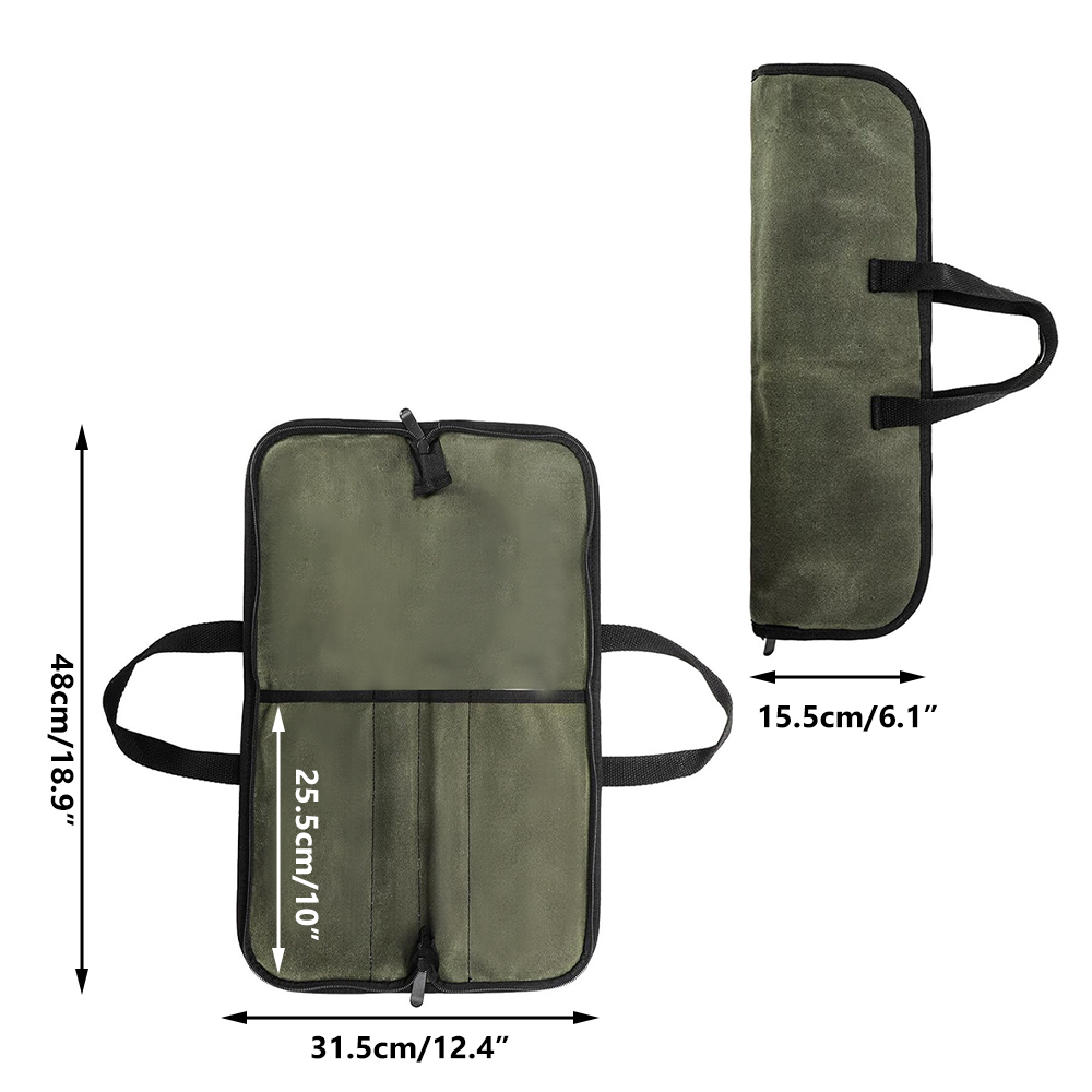 Waxed Canvas Knife Roll Bag Mu - Camping Cooking Rack recension och pris