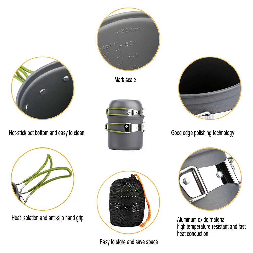 Camping Cookware Mess Kit Ultr - Camping Cooking Set 2 Person recension och pris