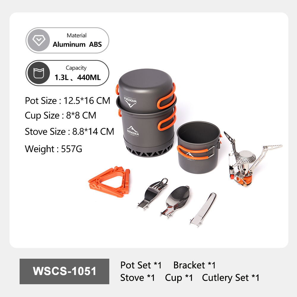 Widesea Portable Camping Cookw - Camping Cooking Set 2 Person recension och pris