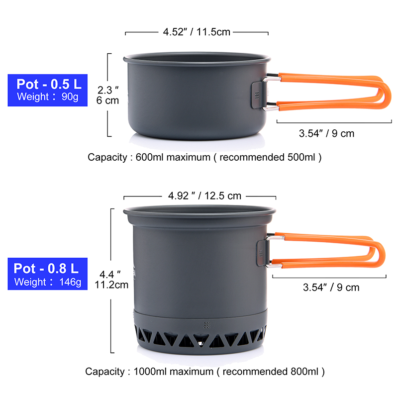 Widesea Portable Camping Cookw - Camping Cooking Set 2 Person recension och pris