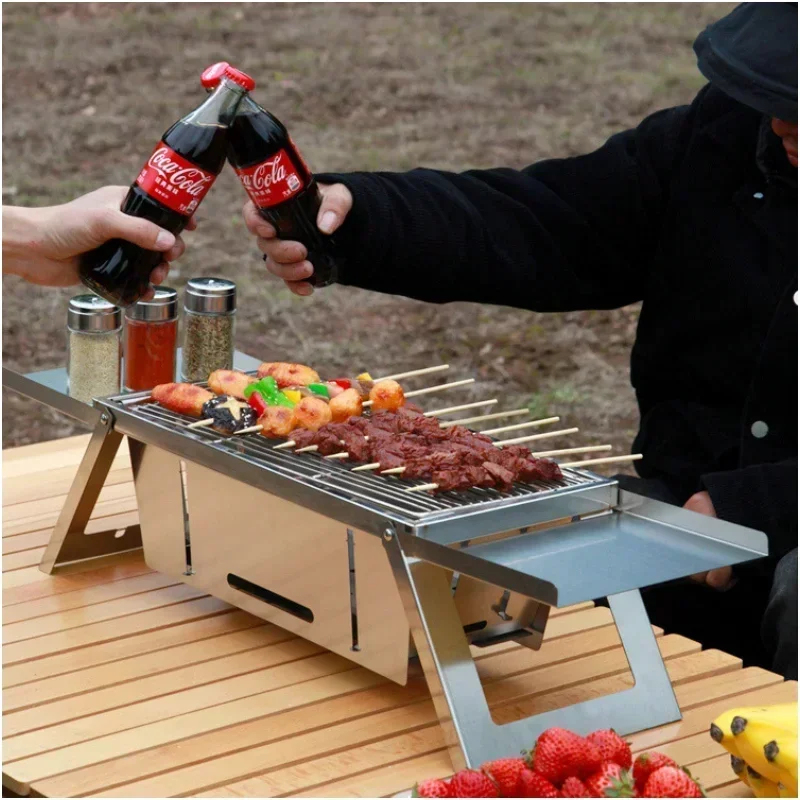 Stainless Steel Portable BBQ G - Camping Cooking Set Compact recension och pris
