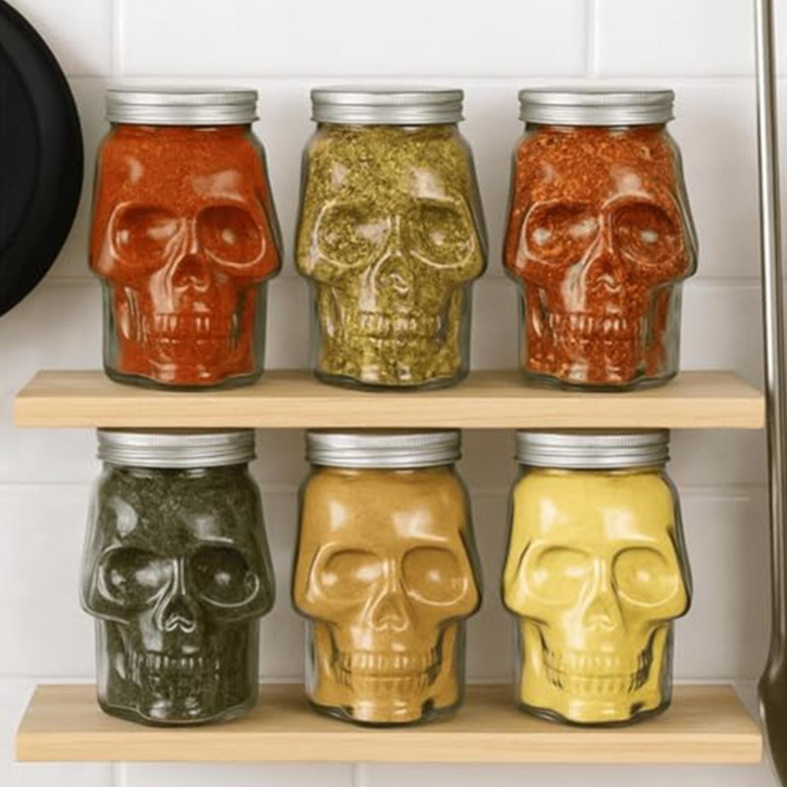 500ml/800ml Skull Jars Reusabl - Camping Cooking Kids recension och pris