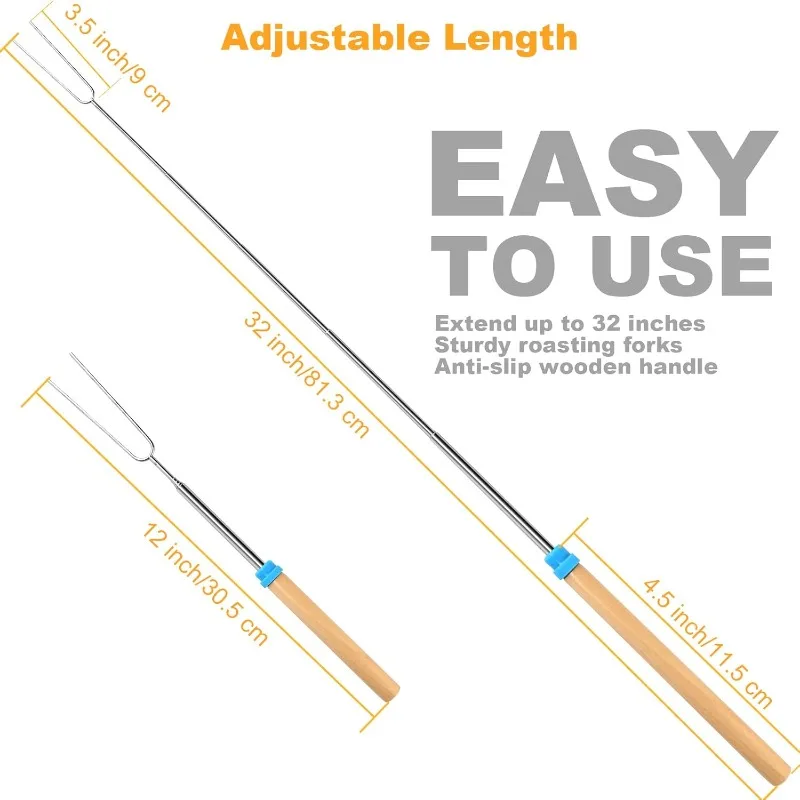 Stainless Steel Extendable Lon - Camping Cooking Bbq recension och pris