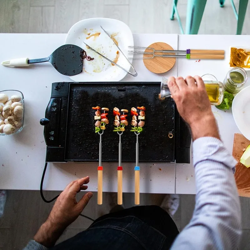 Stainless Steel Extendable Lon - Camping Cooking Bbq recension och pris
