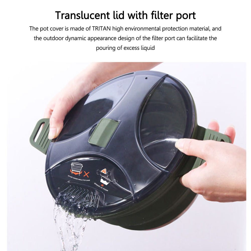 2.5L Silicone Folding Kettle C - Camping Cooking Cup recension och pris