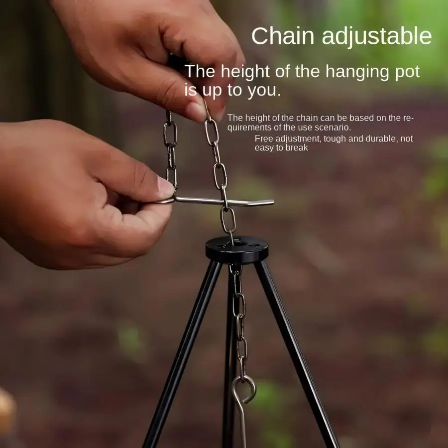 Outdoor Large Bonfire Tripod P - Camping Cooking Rack recension och pris