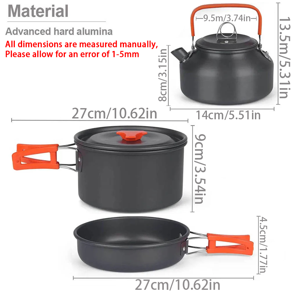 1pcs/1set Camping Cookware Kit - Camping Cooking Rack recension och pris