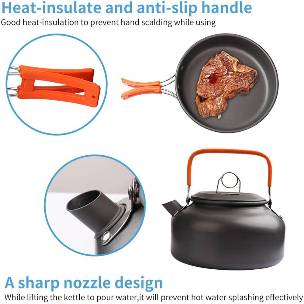 1pcs/1set Camping Cookware Kit - Camping Cooking Rack recension och pris