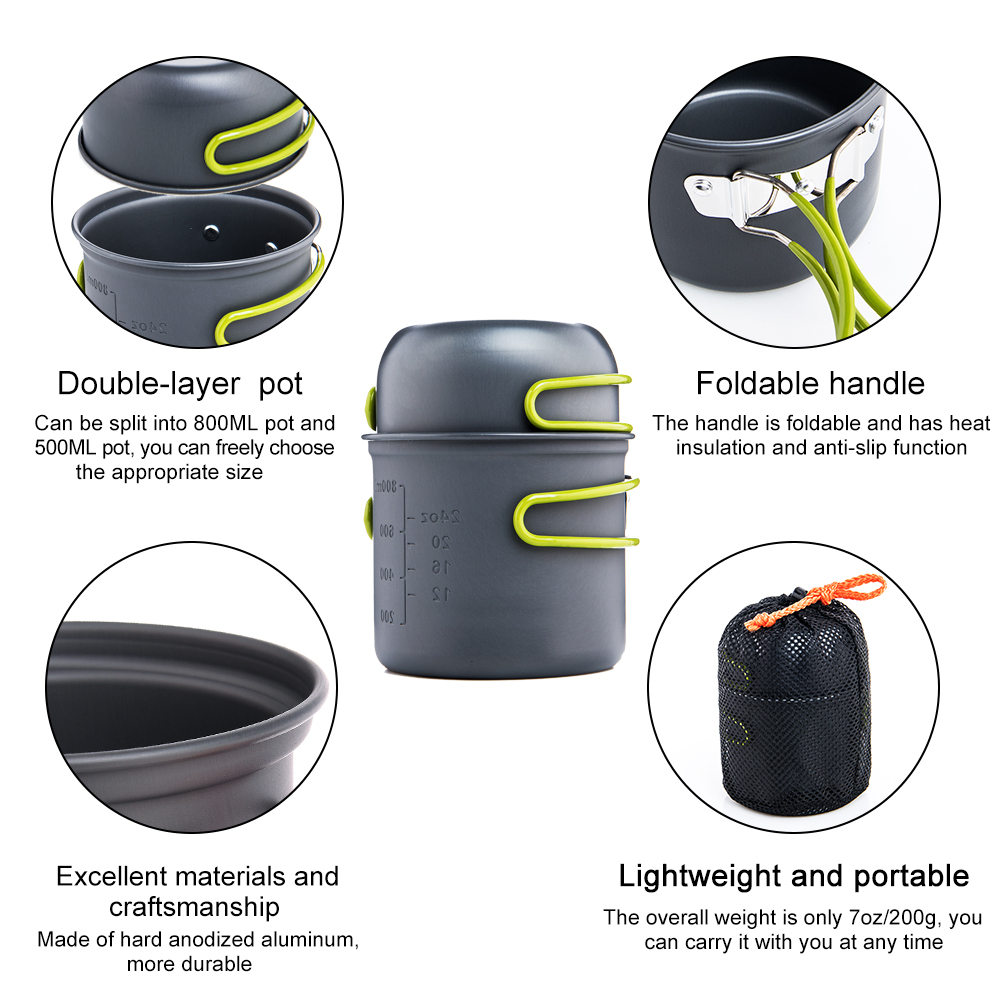 Widesea Ultralight Camping Coo - Camping Cooking Set 2 Person recension och pris