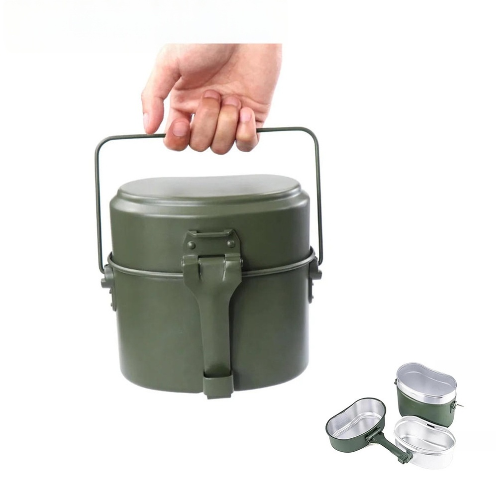 3 Pcs Aluminum Lunch Box Set 6 - Camping Cooking Set Compact recension och pris