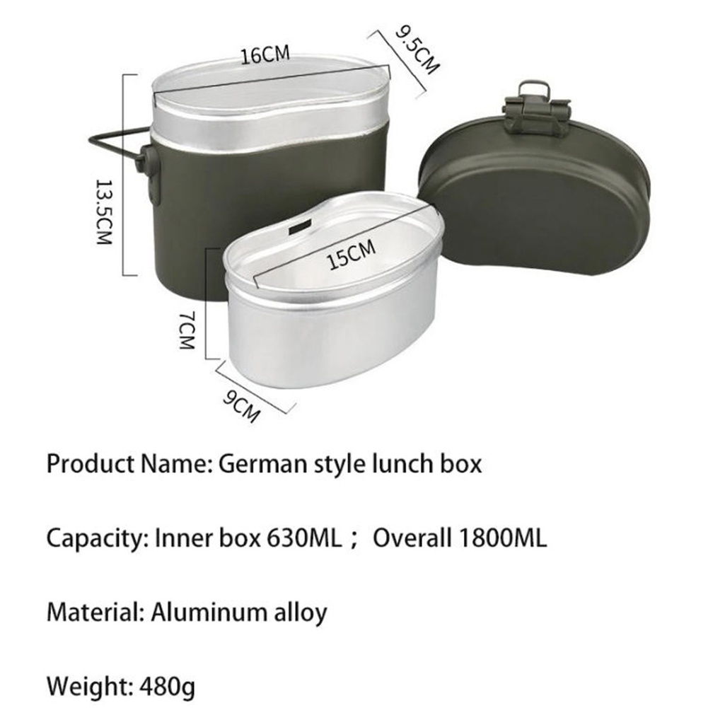 3 Pcs Aluminum Lunch Box Set 6 - Camping Cooking Set Compact recension och pris