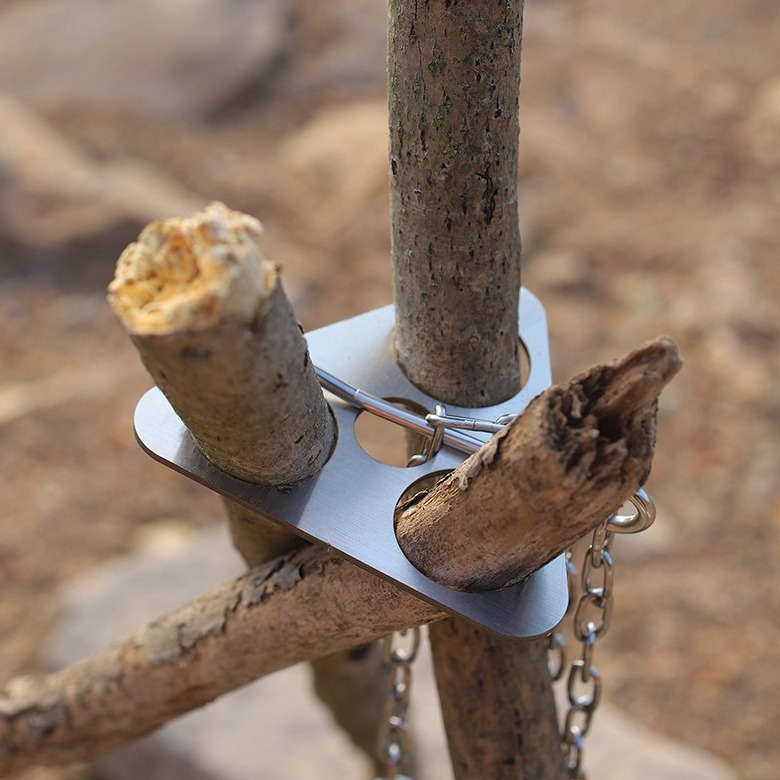 Stainless Steel Camping Tripod - Camping Cooking Rack recension och pris