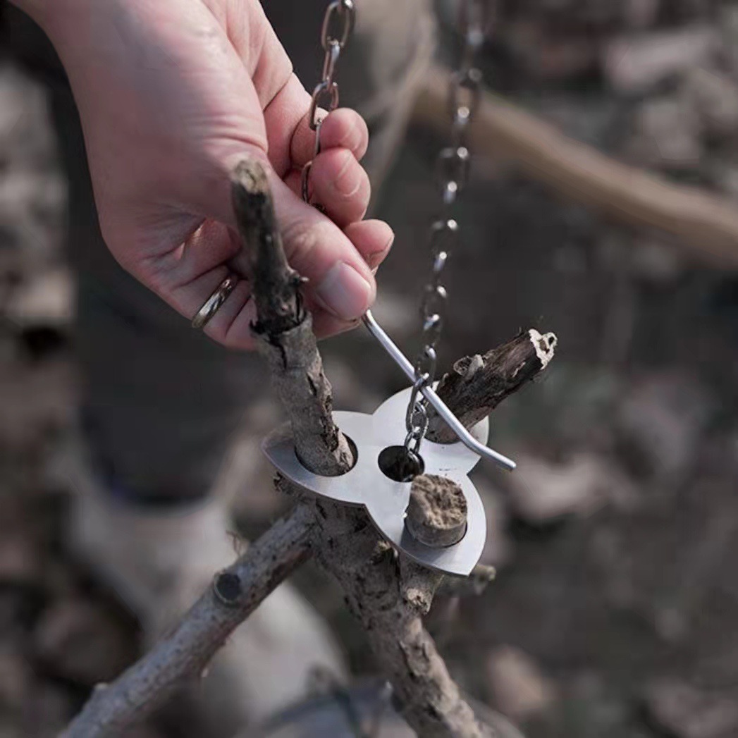 Stainless Steel Camping Tripod - Camping Cooking Rack recension och pris
