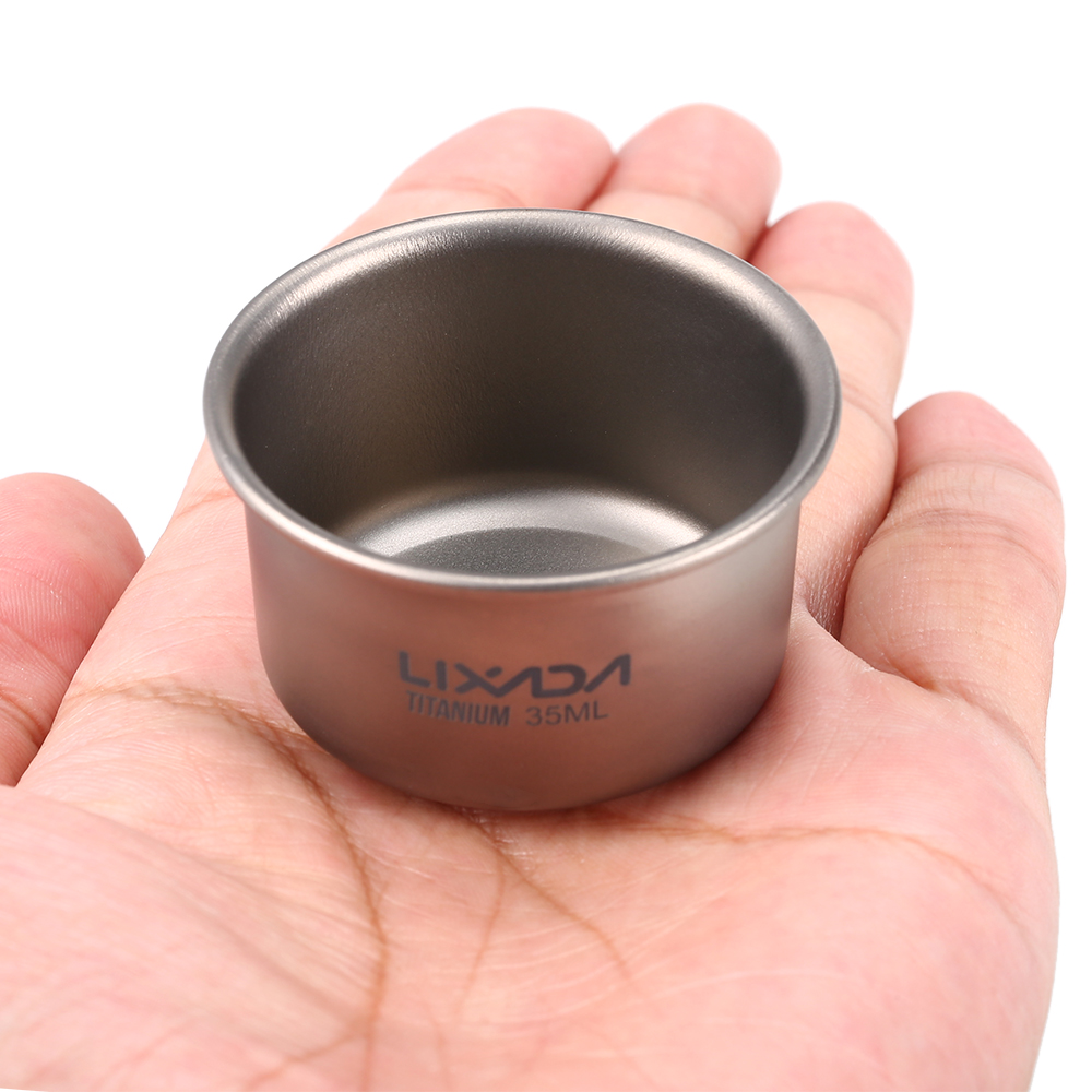 1/3pcs Lixada 35ml Mini Titani - Camping Cooking Cup recension och pris