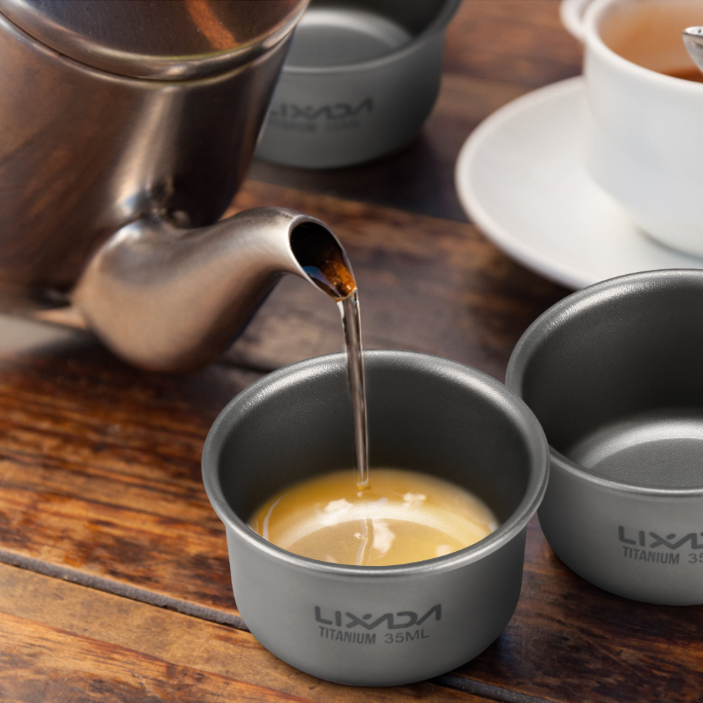 1/3pcs Lixada 35ml Mini Titani - Camping Cooking Cup recension och pris