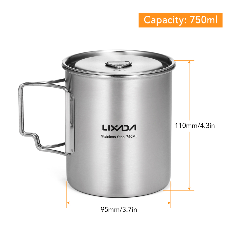 Lixada 750ml Cup Outdoor Stain - Camping Cooking Cup recension och pris