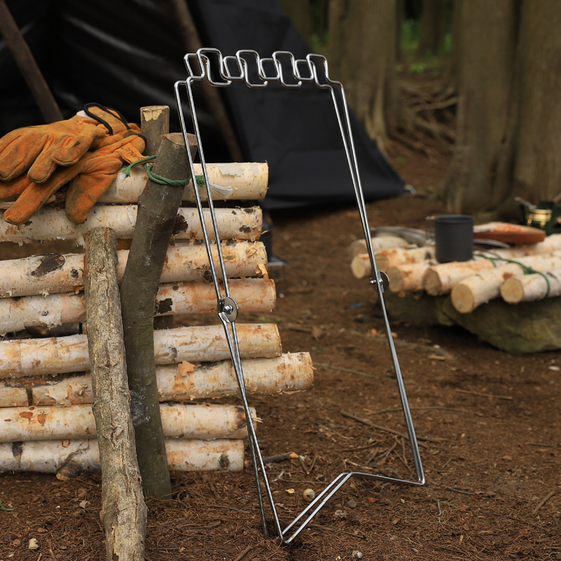 Portable Folding Garbage Bag H - Camping Cooking Rack recension och pris