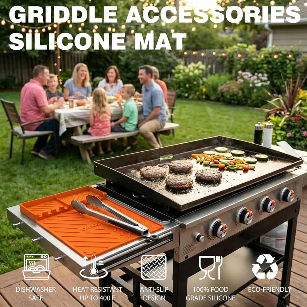Silicone Grill Mats or Griddle - Camping Cooking Bbq recension och pris