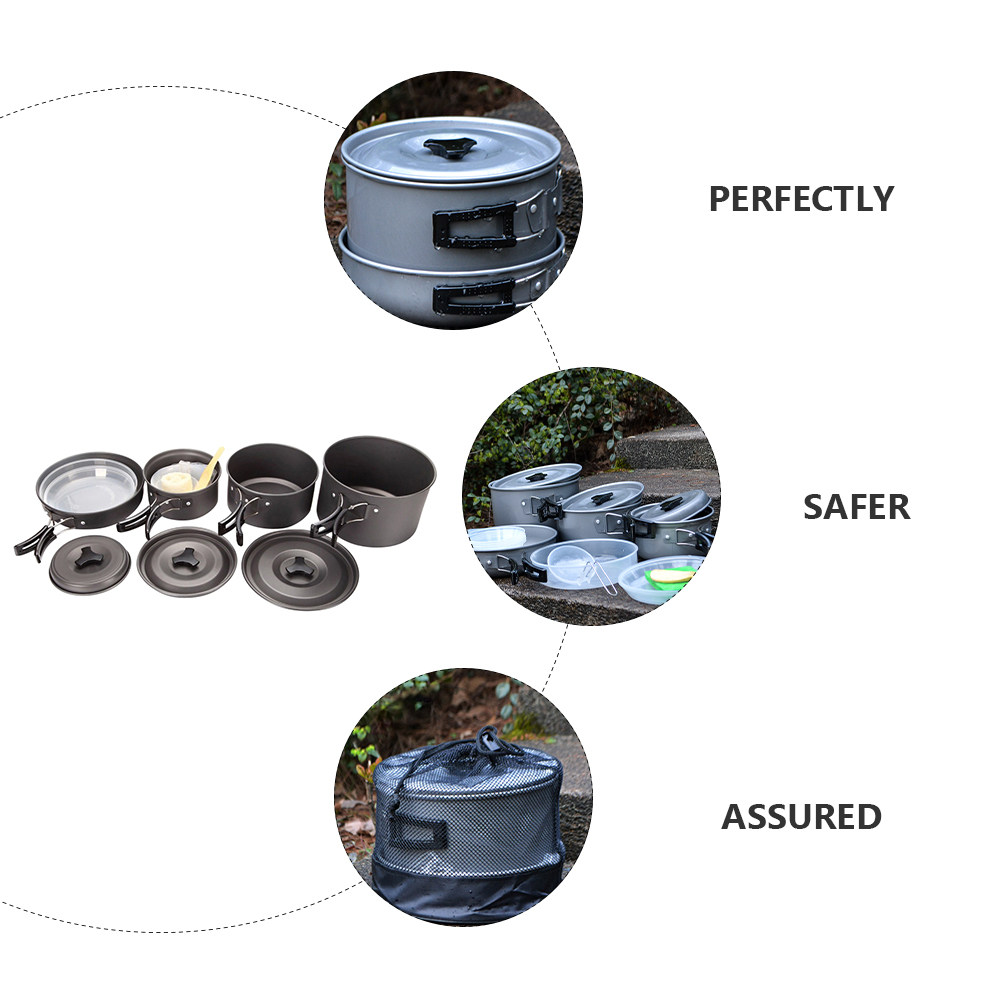 1Set Compact Camping Cookware  - Camping Cooking Set Compact recension och pris