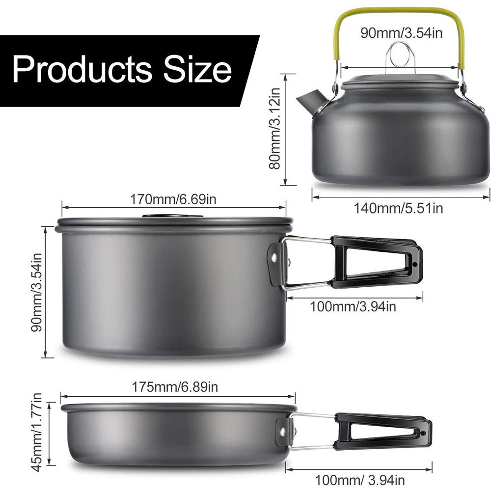 Outdoor Camping Cookware Set M - Camping Cooking Set Compact recension och pris