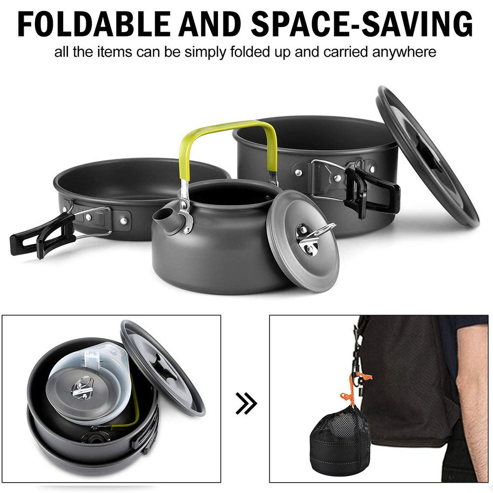 Outdoor Camping Cookware Set M - Camping Cooking Set Compact recension och pris