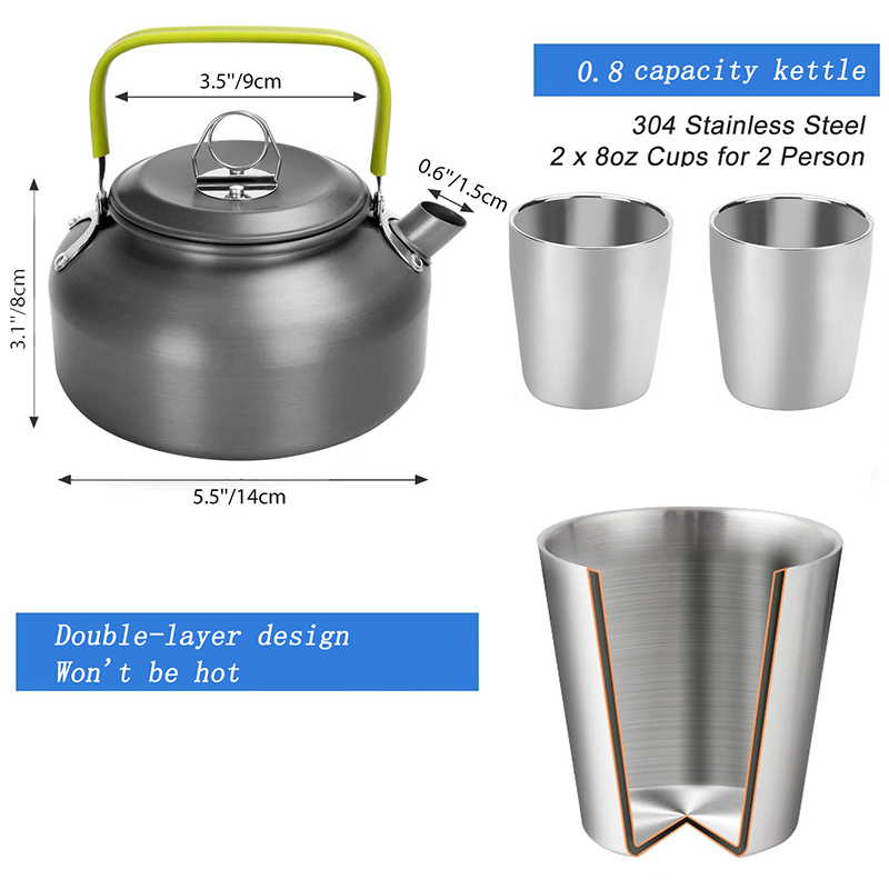 1 Set Outdoor Pot Pan Camping  - Camping Cooking Cup recension och pris