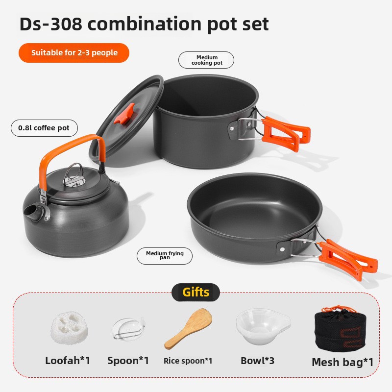Outdoor Camping Cookware Set f - Camping Cooking Set 2 Person recension och pris