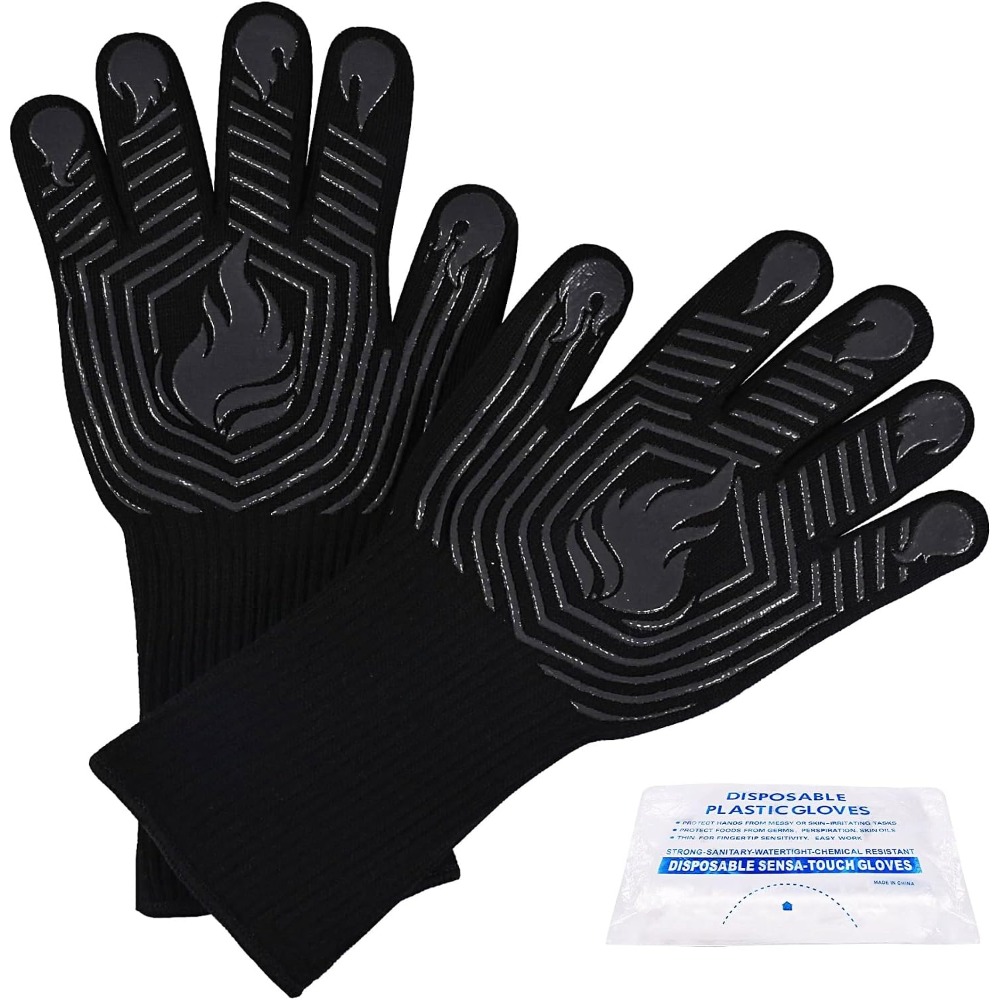 BBQ Gloves, 1472°F Heat Resist - Camping Cooking Bbq recension och pris